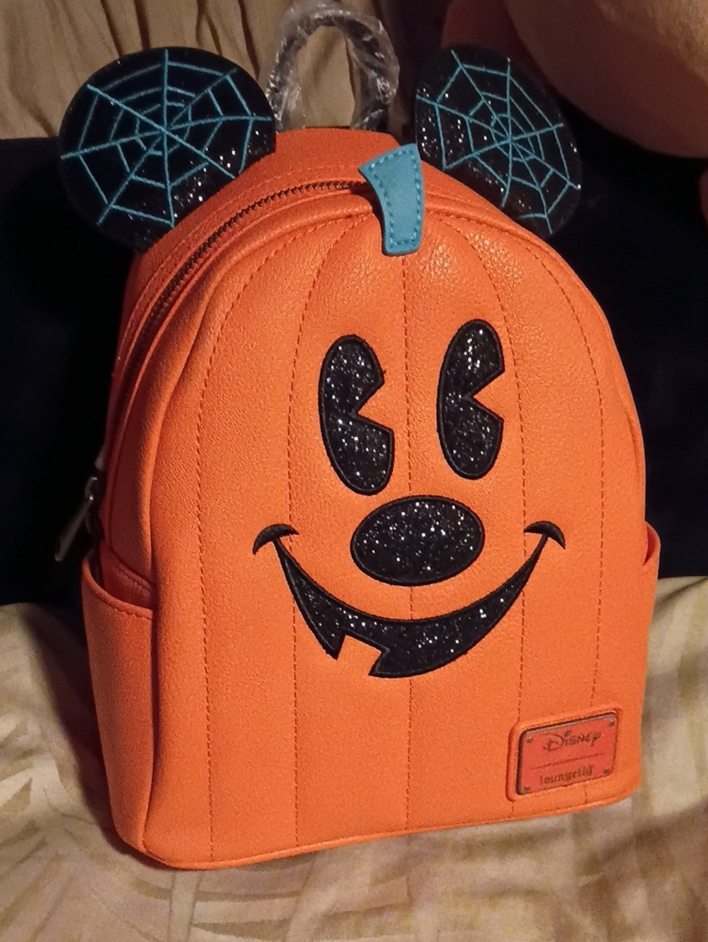 Disney Loungefly 2020 Mickey Mouse Jack O' Lantern Pumpkin Mini Backpack